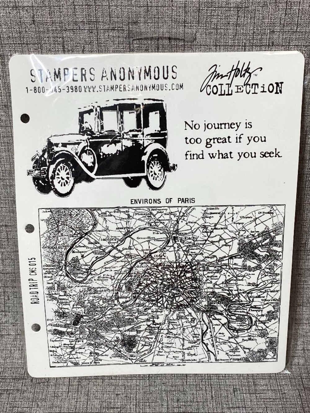 NEW OLD STOCK Tim Holtz Stampers Anonymous Stamp Set Roadtrip CMS015 RARE HTF